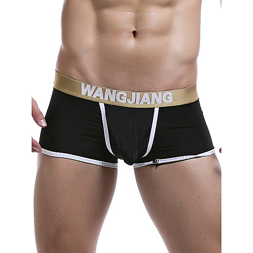 

Men's Basic Boxers Underwear - Normal Low Waist Light Blue White Black S M L