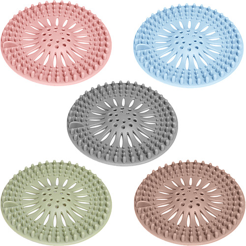 

5PCS High Quality Sink Sewer Filter Floor Drain Strainer Water Hair Stopper Bath Catcher Shower Cover Kitchen Bathroom Anti Clogging Color Random