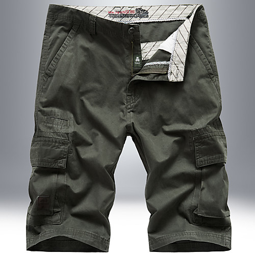 

Men's Hiking Shorts Hiking Cargo Pants Outdoor Standard Fit Front Zipper Comfortable Multi-Pocket Cotton Shorts Bottoms Fishing Camping / Hiking / Caving Traveling Army Green Fuchsia Khaki 30 31 32