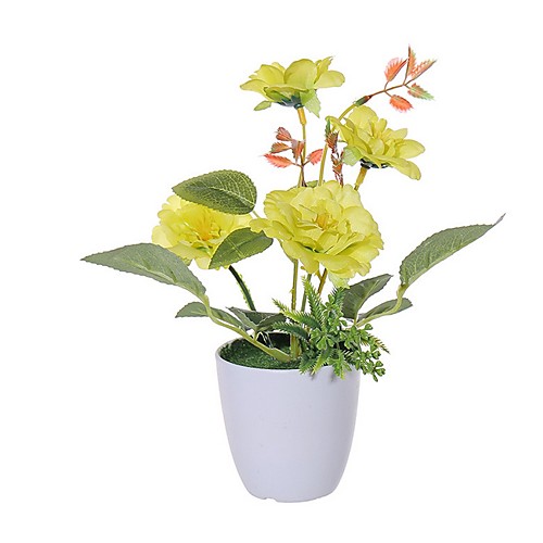 

Artificial Plants With Plastic Basin Overall Height 20cm, Flower Pot Height 7.5cm, Flower Pot Diameter 7.5cm