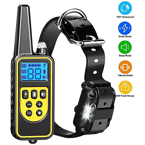 

Dog Training Collar Dog Shock Collar with Remote 2500FT Shock Collar for Dogs IPX7 Waterproof Rechargeable w/Beep 99 Levels Vibrate Shock Modes Shock Collar for Small Dogs Medium Large Dogs