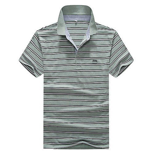 

Men's Striped Print Polo Daily Blue / Blushing Pink / Green