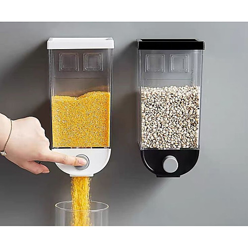 

1pc Grain Storage Box Plastic 1500 ml Wall-mounted Tank Home Cereal Bean Rice Container Oatmeal Dispenser