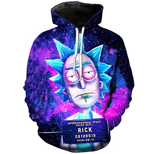 

Inspired by Rick and Morty Cosplay Costume Hoodie Terylene Print Printing Hoodie For Men's / Women's