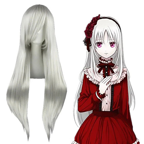 

Cosplay Wig Elizabeth Liones The Seven Deadly Sins Straight Cosplay Asymmetrical With Bangs Wig Very Long Green Synthetic Hair 32 inch Women's Anime Cosplay Best Quality Green