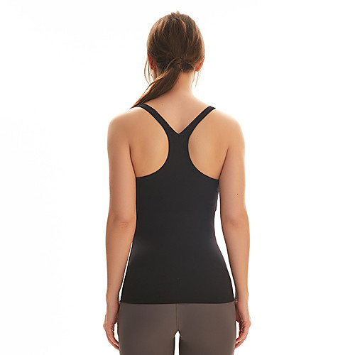 

Women's Padded Tank Top Removable Pad Wireless Fashion Black Elastane Yoga Running Fitness Vest / Gilet Sport Activewear Breathable Comfort Quick Dry Stretchy
