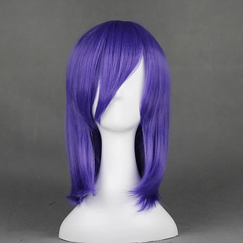 

Cosplay Wig Kumoi Ichirin TouHou Project Straight Cosplay Halloween With Bangs Wig Medium Length Purple Synthetic Hair 18 inch Women's Anime Cosplay Comfy Purple