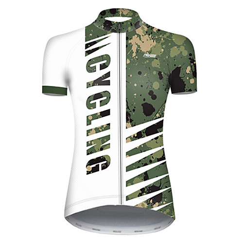 

21Grams Women's Short Sleeve Cycling Jersey Nylon Camouflage Patchwork Camo / Camouflage Bike Jersey Top Mountain Bike MTB Road Bike Cycling Quick Dry Breathable Sports Clothing Apparel