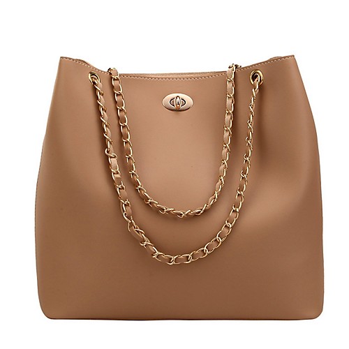 

Women's PU Bag Set Solid Color 2 Pieces Purse Set Black / Khaki / Brown