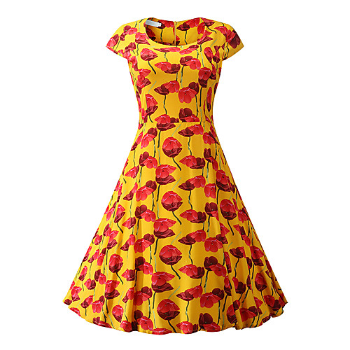 

Women's Sheath Dress Knee Length Dress - Short Sleeves Geometric Summer Casual 2020 Rainbow XS S M L XL XXL