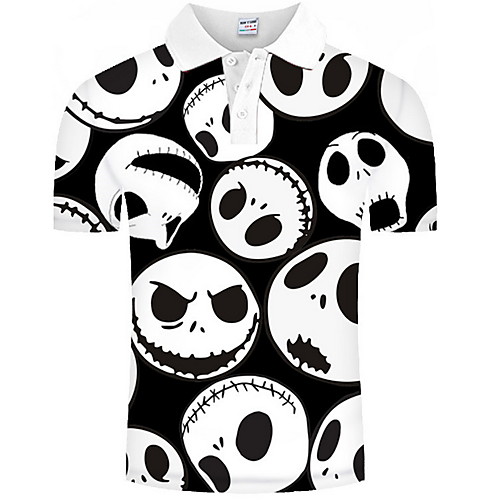 

Men's Graphic Print Polo Daily White