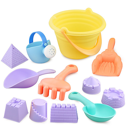 

Beach Sand Toys Set Sand Molds Sand Shovel Tool Kits 12 pcs Plastic ABS Parent-Child Interaction Large Size Holiday For Kid's Boys' Girls'