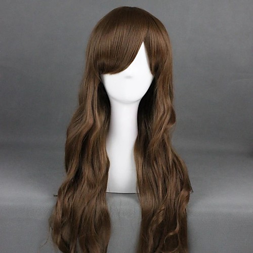 

Cosplay Costume Wig Cosplay Wig Lolita Curly Cosplay Halloween With Bangs Wig Long Brown Synthetic Hair 31 inch Women's Anime Cosplay Elastic Brown