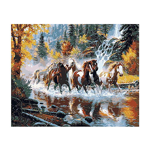 

Animals Oil Painting By Numbers For Adults Paints By Number Canvas Painting Kits 50x40cm DIY Gift Home Decor