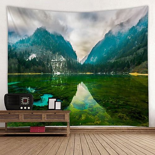 

Yunmai Lake Digital Printed Tapestry Decor Wall Art Tablecloths Bedspread Picnic Blanket Beach Throw Tapestries Colorful Bedroom Hall Dorm Living Room Hanging