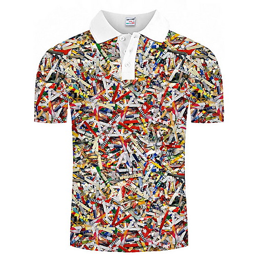 

Men's Graphic Print Polo Daily Rainbow