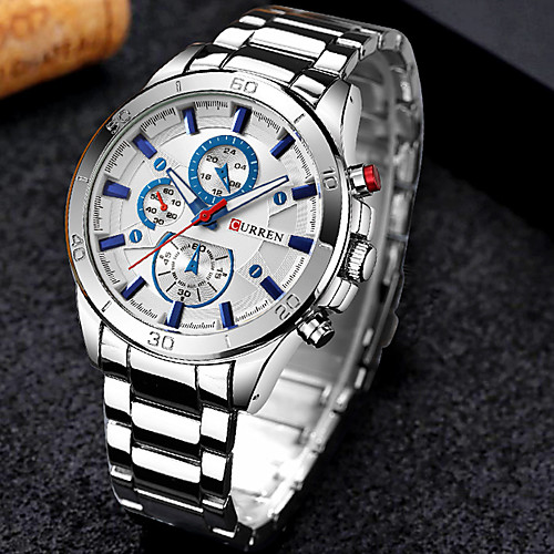 

CURREN Men's Steel Band Watches Analog Quartz Formal Style Modern Style Luxury Water Resistant / Waterproof Shock Resistant / One Year / Stainless Steel / Japanese