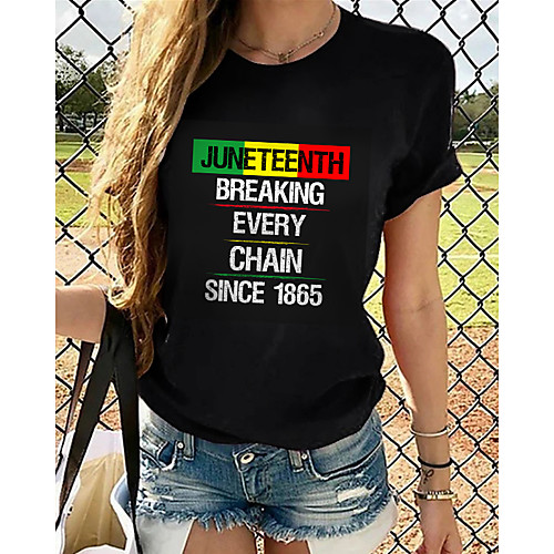 

Women's Tops Graphic 3D Print T-shirt - Print Round Neck Basic Daily Spring Summer Rainbow XS S M L XL 2XL 3XL 4XL 5XL 6XL