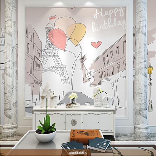 

Custom Self-adhesive Mural Wallpaper Birthday Balloon Suitable for Bedroom Background Wall Coffee Shop Restaurant Hotel Wall Decoration Art Cartoon