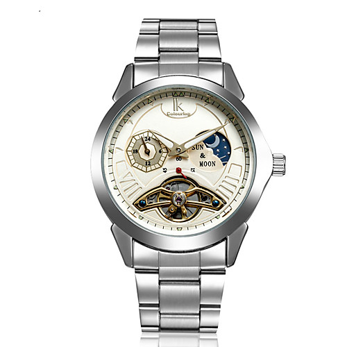 

Men's Mechanical Watch Automatic self-winding Stainless Steel Black / White Water Resistant / Waterproof Analog Fashion Cool - White Black Black / White