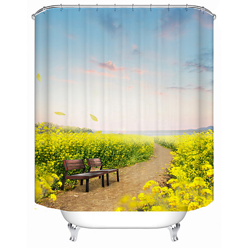 

Cauliflower Digital Print Waterproof Fabric Shower Curtain for Bathroom Home Decor Covered Bathtub Curtains Liner Includes with Hooks