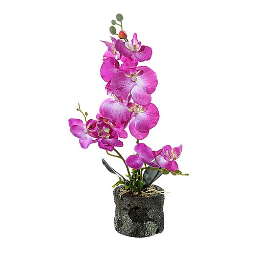 

Three Fabric Phalaenopsis Bonsai With Foam Basin Overall Height 45cm, Flower Pot Height 8.5cm, Flower Pot Diameter 10cm