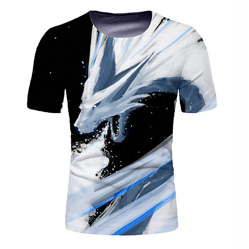 

Men's Graphic Animal Fantastic Beasts Print T-shirt Basic Daily Blue