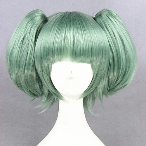 

Cosplay Wig Kayano Kaede Ansatsu Kyoushitsu Straight Cosplay Halloween With 2 Ponytails With Bangs Wig Short Green Synthetic Hair 12 inch Women's Anime Cosplay Lovely Green