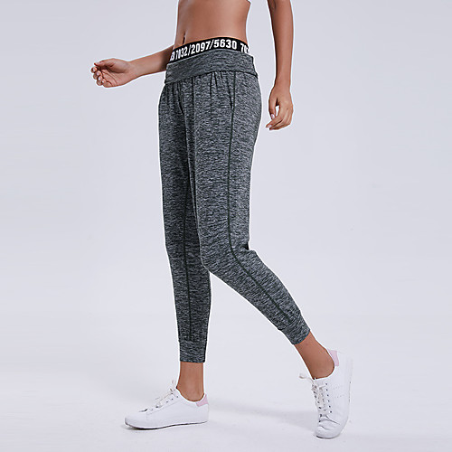 

Women's Yoga Pants Harem Pocket Fashion Gray Elastane Yoga Running Fitness Bottoms Sport Activewear Comfy Breathable Comfort Quick Dry High Elasticity