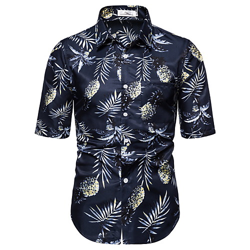 

Men's Fruit Print Shirt Hawaiian Daily White / Blue / Yellow