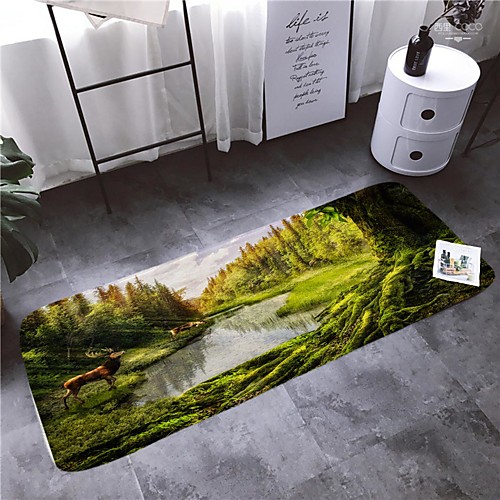 

1pc Modern Bath Mats / Bath Rugs Coral Velve Geometric / Abstract 5mm Bathroom New Design