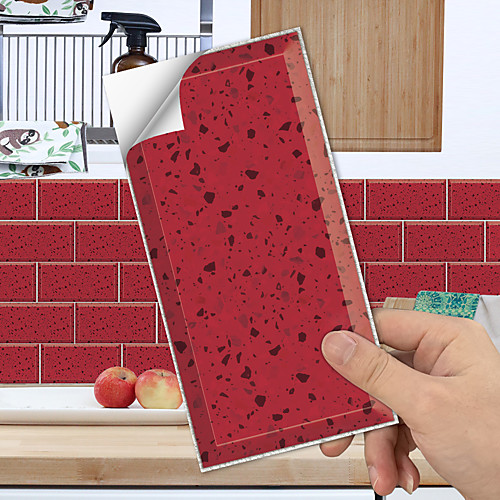 

wall decoration stickers kitchen oil resistant tiles easy to clean removable wear-resistant waterproof and scratch resistant 3D stereo 9Pcs 2010cm