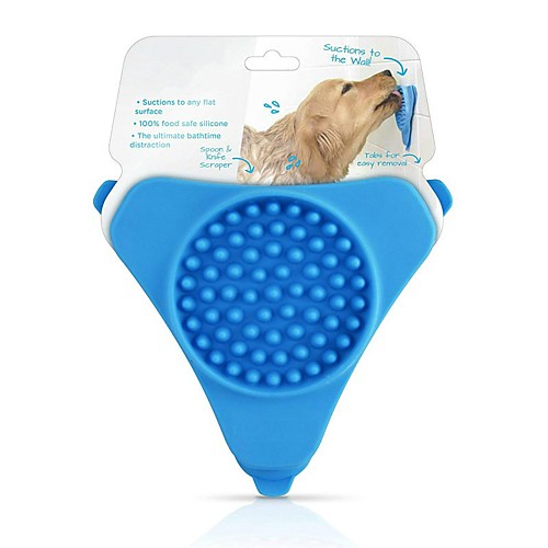 

Dog Lick Pad Slow Treater Treat Dispensing Mat Suctions to Wall for Pet Bathing Grooming Grooming Training