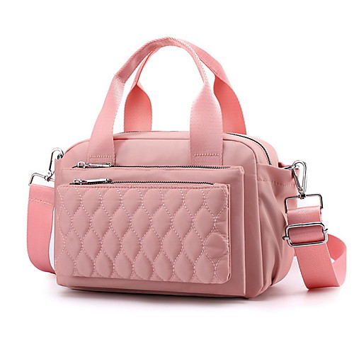

Women's Zipper Nylon Crossbody Bag Solid Color Wine / Black / Purple