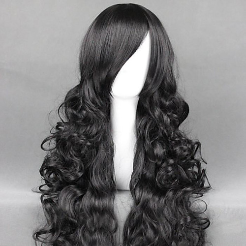 

Cosplay Wig Naraku InuYasha Body Wave Cosplay Asymmetrical Wig Very Long Black Synthetic Hair 36 inch Women's Anime Cosplay Best Quality Black