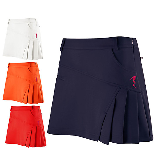 

Women's Golf Skirt Breathable Quick Dry Soft Athleisure Outdoor Summer Elastane Solid Color White Red Orange Dark Blue / Stretchy