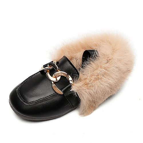 

Girls' Loafers & Slip-Ons Comfort PU Little Kids(4-7ys) Daily Black Pink Brown Summer