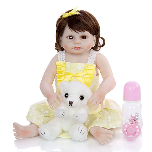 

KEIUMI 19 inch Reborn Doll Baby & Toddler Toy Reborn Toddler Doll Baby Girl Gift Cute Washable Lovely Parent-Child Interaction Full Body Silicone 19D19-C369-T19 with Clothes and Accessories for