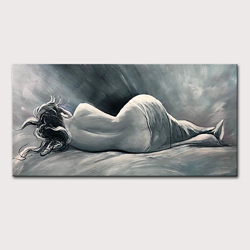 

Oil Painting Hand Painted Horizontal People Nude Modern Rolled Canvas (No Frame)