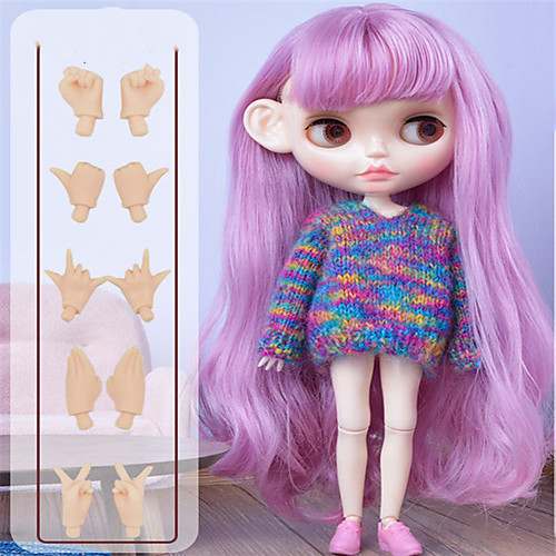 

12 inch Girl Doll Ball-joined Doll / BJD Blythe Doll Baby Girl lifelike Cute Child Safe Non Toxic Hand Applied Eyelashes Plastics Nude Factory 30CM with Clothes and Accessories for Girls' Birthday