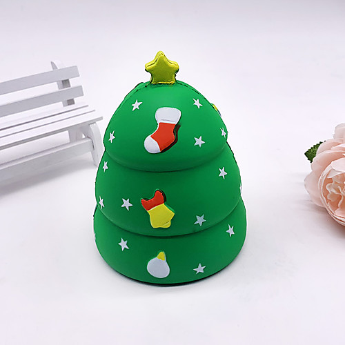 

Squishy Toy Squeeze Toy Jumbo Squishies Stress Reliever 1 pcs Christmas Tree Soft Stress and Anxiety Relief Slow Rising PU For Kid's Adults' Men and Women Boys and Girls Gift Party Favor