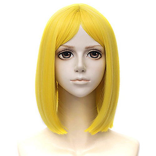 

Cosplay Costume Wig Synthetic Wig Straight Bob Wig Medium Length Black Yellow Synthetic Hair 14 inch Women's Women Synthetic Sexy Lady Black Yellow hairjoy