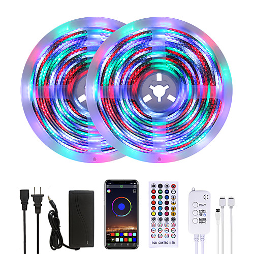 

Bright 10M RGBW LED Strip Lights Waterproof Music Sync Smart LED Tiktok Lights 2340LEDs 2835 Color Changing with 40 keys Remote Bluetooth Controller for Home Bedroom TV Back Lights DIY Deco