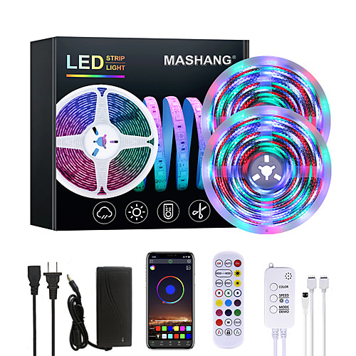 

Bright 10M RGBW LED Strip Lights Waterproof Music Sync Smart LED Tiktok Lights 2340LEDs 2835 Color Changing with 24 keys Remote Bluetooth Controller for Home Bedroom TV Back Lights DIY Deco