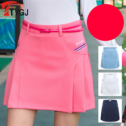 

Women's Golf Skirt Breathable Quick Dry Soft Athleisure Outdoor Summer Solid Color White Blue Pink Dark Navy / Stretchy