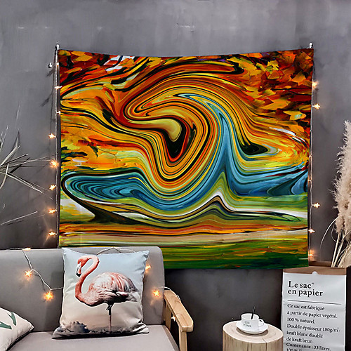 

Oil Painting Style Wall Tapestry Art Decor Blanket Curtain Hanging Home Bedroom Living Room Decoration Abstract Pattern