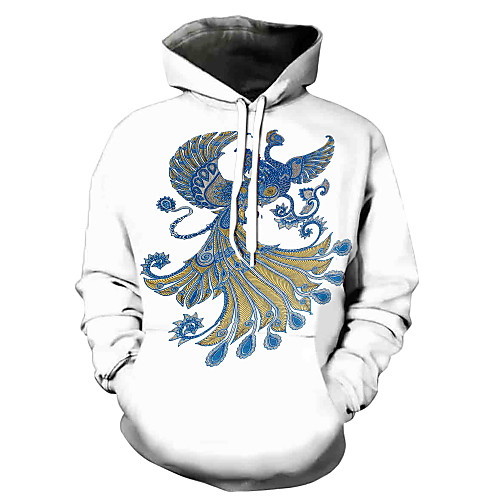 

Men's Daily Hoodie Graphic Hooded Basic Hoodies Sweatshirts White