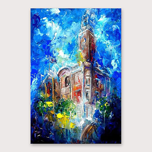 

Oil Painting Hand Painted Vertical Abstract Landscape Modern Stretched Canvas