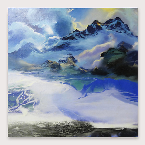 

Oil Painting Hand Painted Square Abstract Modern Stretched Canvas