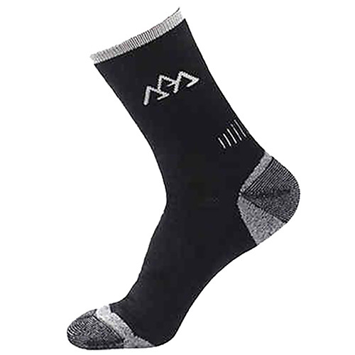 

Men's Hiking Socks 3 Pairs Summer Winter Outdoor Breathable Quick Dry Warm Soft Socks Patchwork Woolen Cloth Black Grey Green for Fishing Climbing Camping / Hiking / Caving